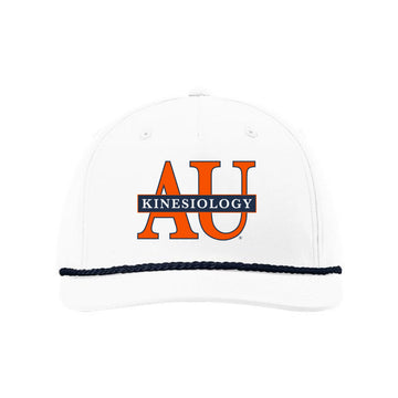 The Big AU Kinesiology | Embroidered Adult White/Navy Richardson Rope Cap