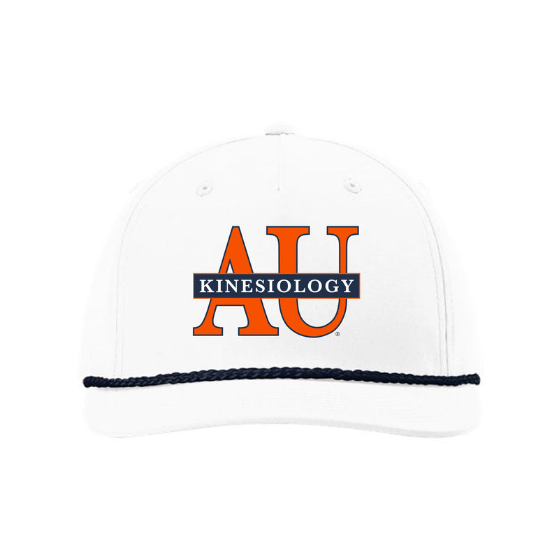The Big AU Kinesiology | Embroidered Adult White/Navy Richardson Rope Cap