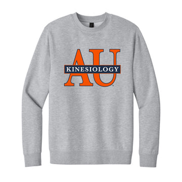 The Big AU Kinesiology | Adult Light Heather Grey	Fleece Crew