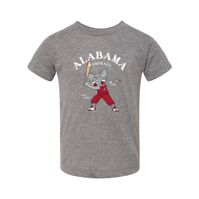 The Big Al Baseball Player | Toddler Grey Triblend Tee