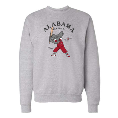The Big Al Baseball Player | Light Steel Sweatshirt