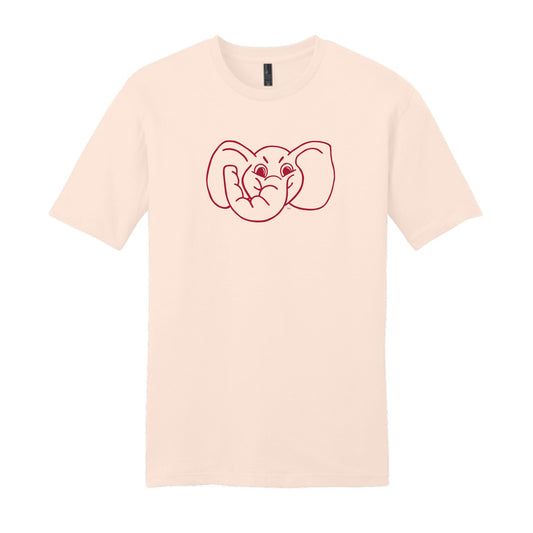The Big Al Head Outline | Rosewater Pink Tee
