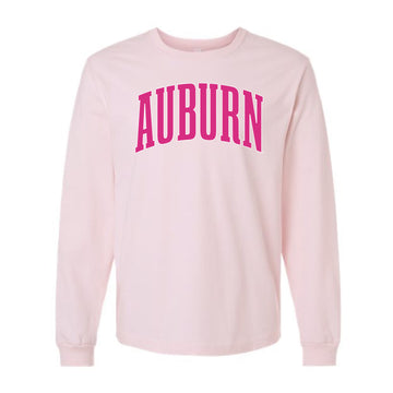 The Big Auburn Arch | Soft Pink Long Sleeve Tee
