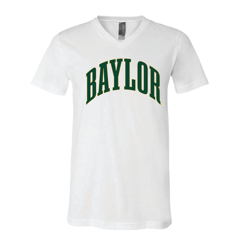 The Big Baylor Arch | White V-Neck Tee