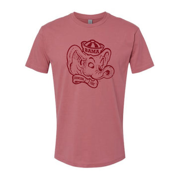 The Big Beanie Elephant Outline | Mauve Tee