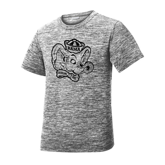 The Big Beanie Elephant Outline  | Youth Black Electric Tee