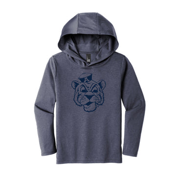 The Big Beanie Tiger Outline | Youth Navy Frost Hoodie