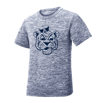 The Big Beanie Tiger Outline | Youth True Navy Electric	Tee