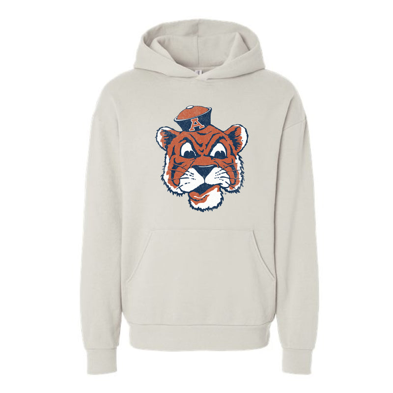 The Big Beanie Tiger | Ivory Hooded Sweatshirt