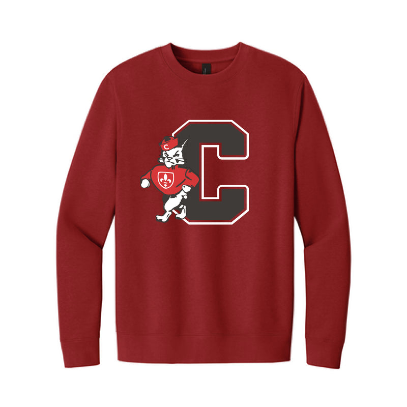 The Big C Cougar | Classic Red Fleece Crew