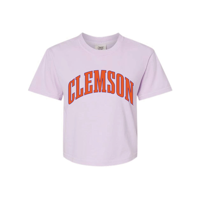 The Big Clemson Arch | Orchid Boxy Tee