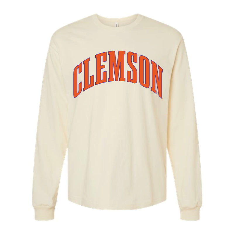 The Big Clemson Arch | Natural Long Sleeve Tee