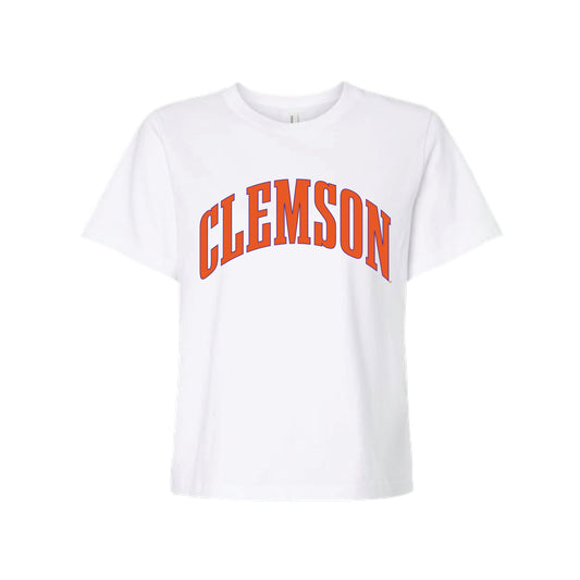 The Big Clemson Arch | White Crop Tee