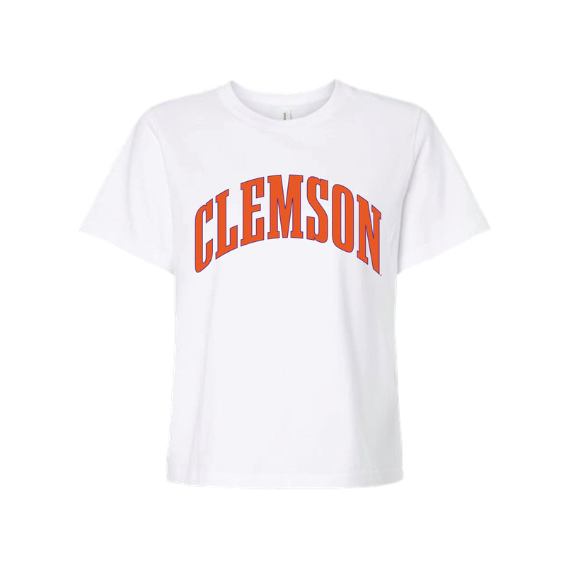 The Big Clemson Arch | White Crop Tee