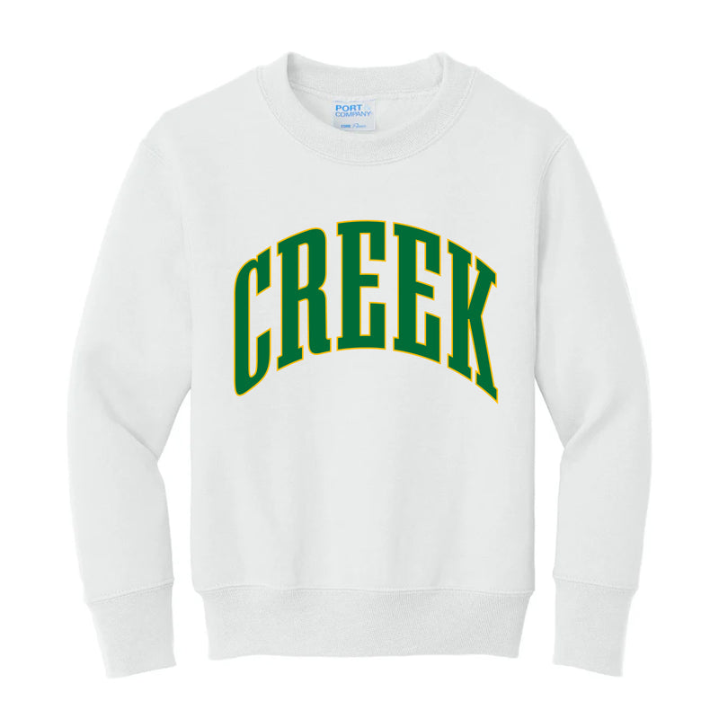 The Big Creek Arch | White Youth Crewneck Sweatshirt