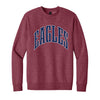 The Big Eagles Arch | Adult Heathered Cardinal Crewneck Sweatshirt