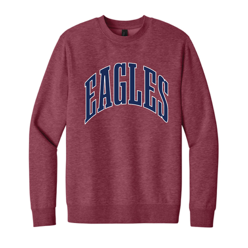 The Big Eagles Arch | Adult Heathered Cardinal Crewneck Sweatshirt