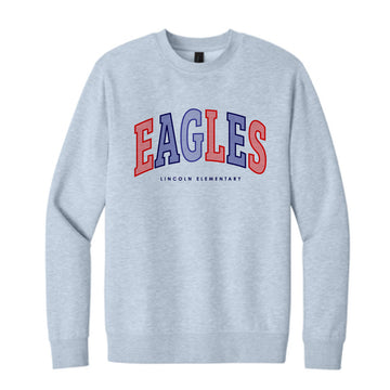 The Big Eagles Arch | Adult Light Heather Grey Fleece Crew