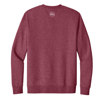 The Big Eagles Arch | Adult Heathered Cardinal Crewneck Sweatshirt