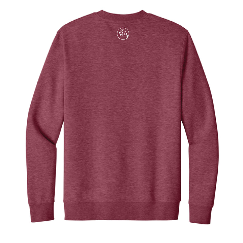 The Big Eagles Arch | Adult Heathered Cardinal Crewneck Sweatshirt