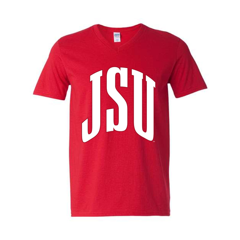 The Big JSU Arch | Red V-Neck Tee