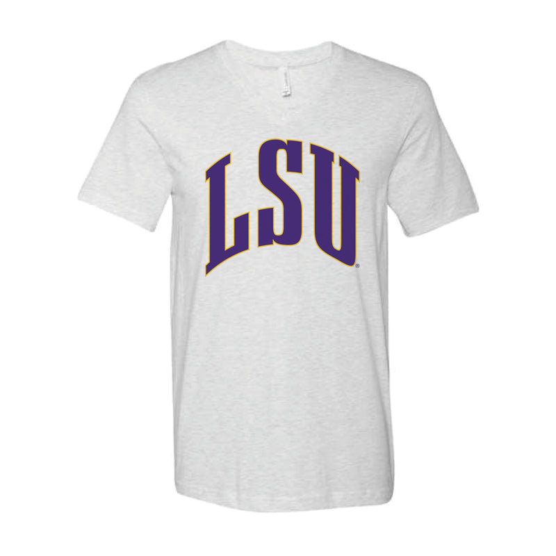 The Big LSU Arch | Ash V-Neck Tee