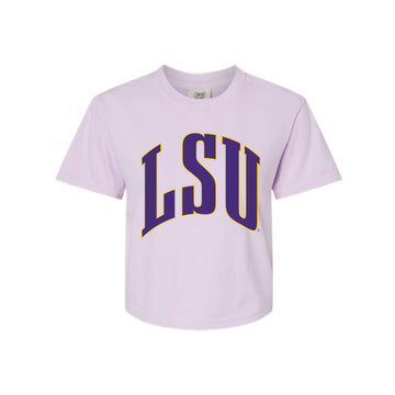 The Big LSU Arch | Orchid Boxy Tee
