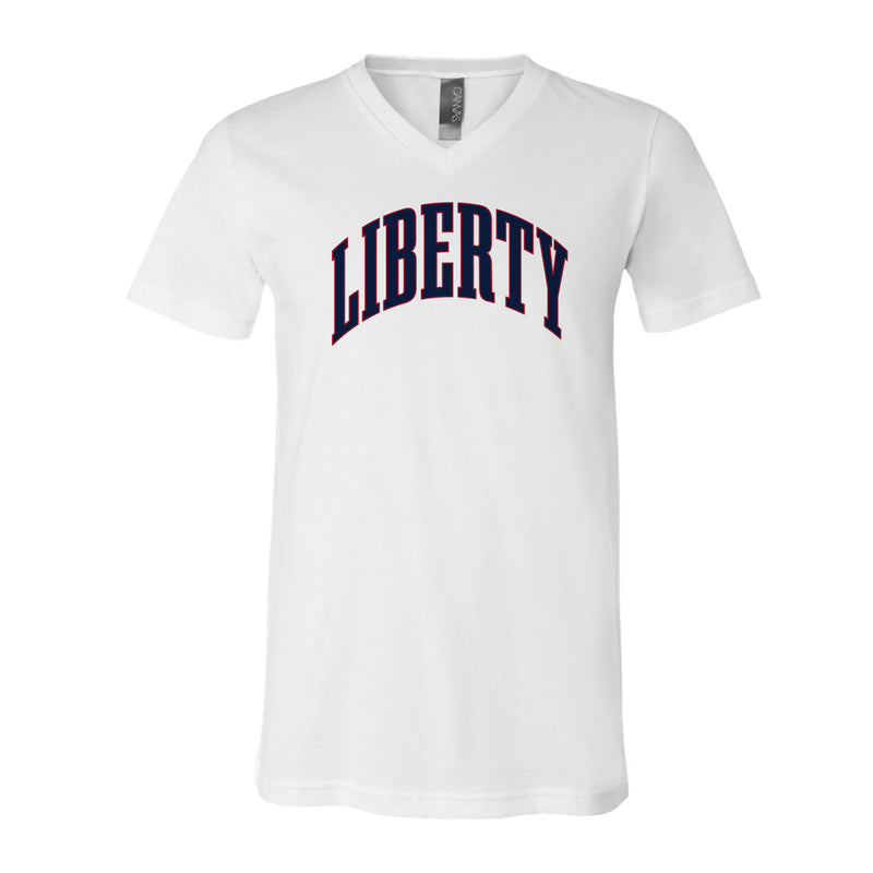 The Big Liberty Arch | White V-Neck Tee