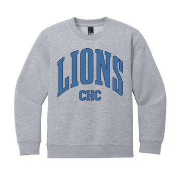 The Big Lions Arch | Youth Light Heather Grey Fleece Crew