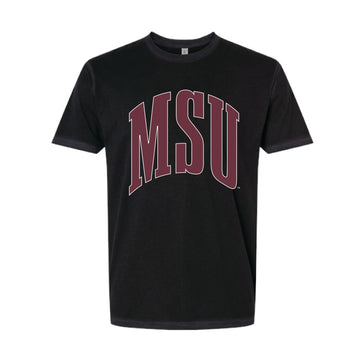 The Big MSU Arch | Washed Black Tee