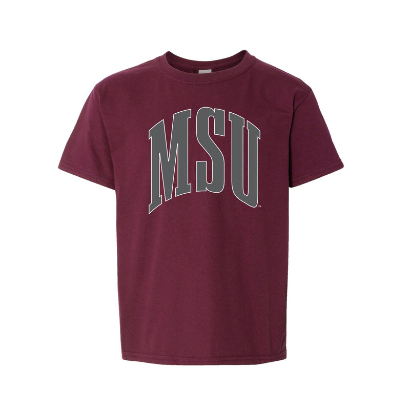 The Big MSU Arch | Youth Maroon Tee