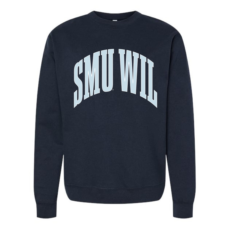 The Big SMU WIL Arch | Adult Classic Navy Crewneck Sweatshirt