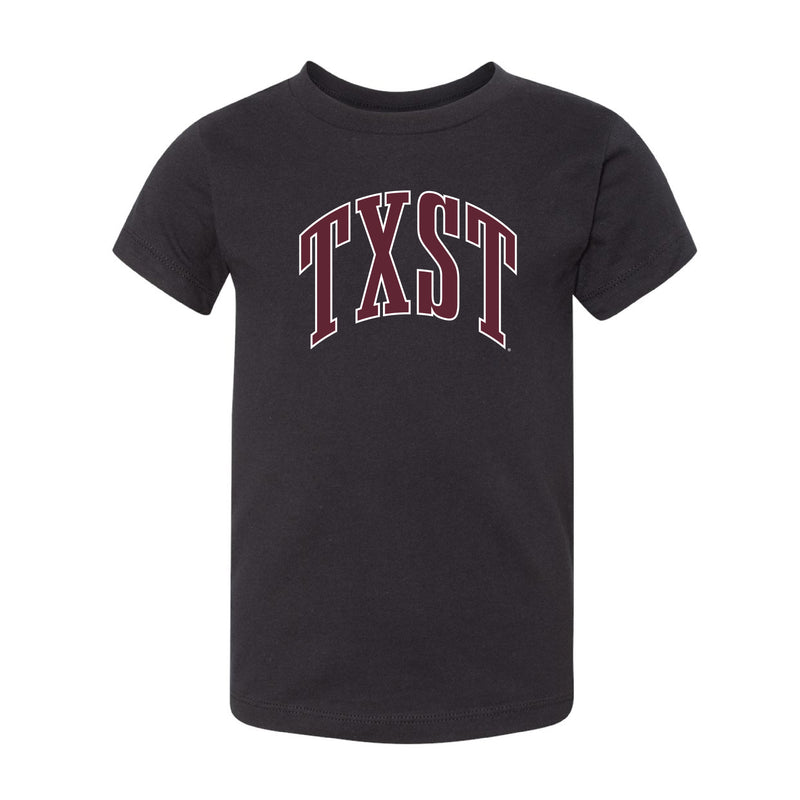 The Big TXST Arch | Toddler Black Tee