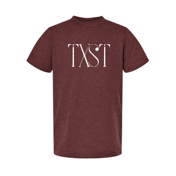 The Big TXST | Youth Heather Burgundy Tee