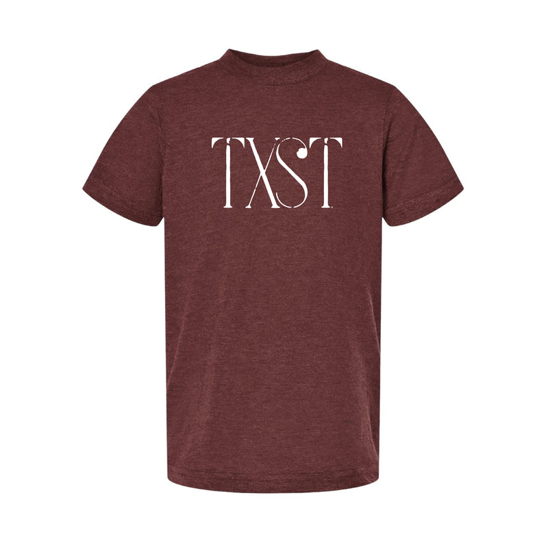 The Big TXST | Youth Heather Burgundy Tee