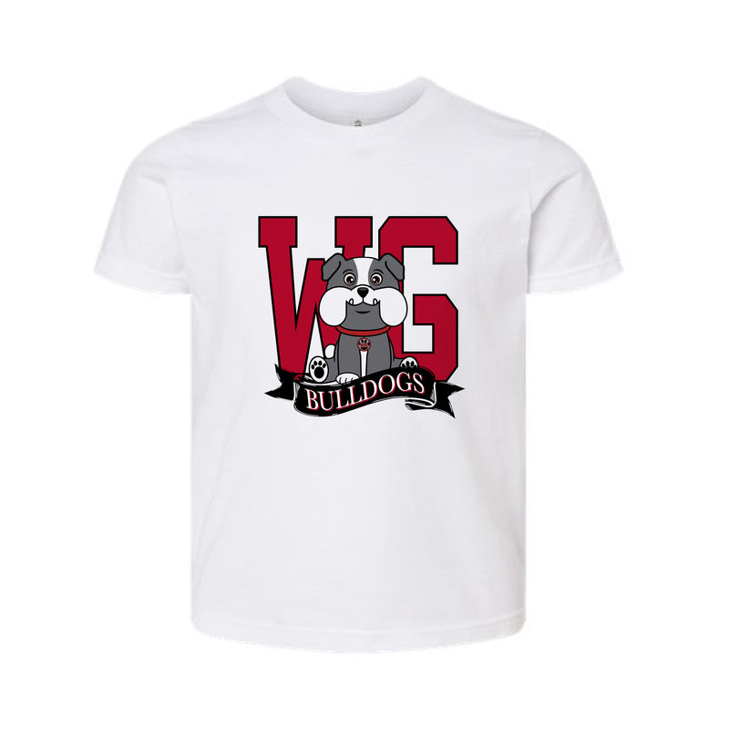 The Big WG Bulldogs | White Oversized Youth Tee