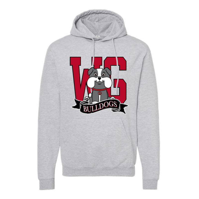 The Big WG Bulldogs | Heather Grey Oversized Hooded Sweatshirt