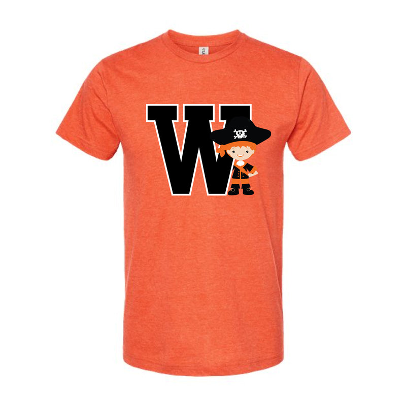 The Big W Pirate | Heather Orange Oversized Tee