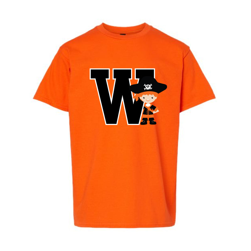 The Big W Pirate | Orange Youth Tee