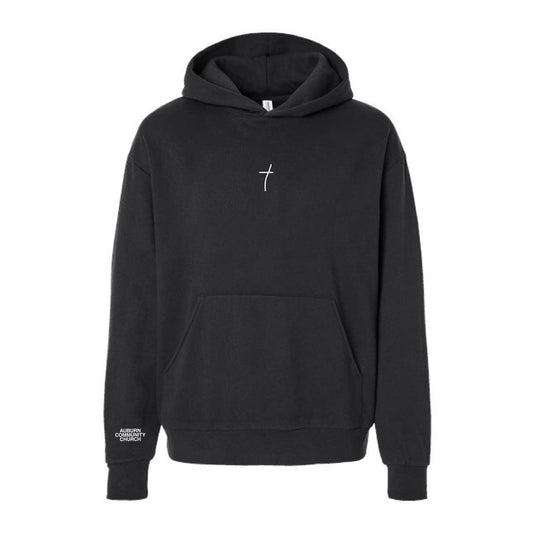 The Black Cross | Adult Black Hooded Sweatshirt
