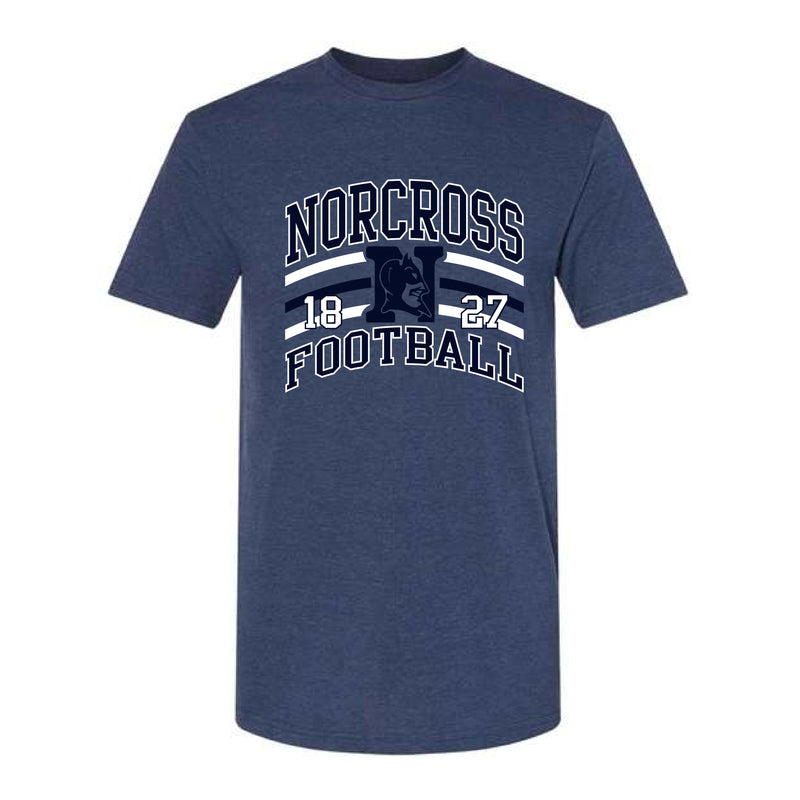 The Blue Devils Football Arch | Navy Mist Tee