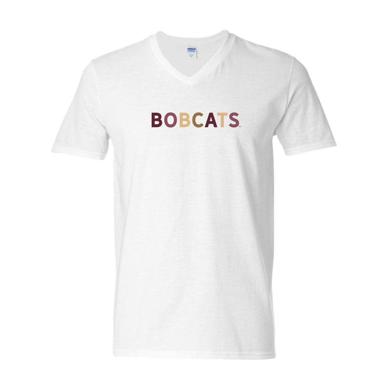 The Bobcats Multi | White V-Neck Tee