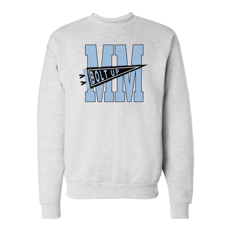 The Bolt Up Pennant | Ash Crewneck Sweatshirt