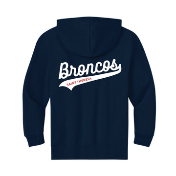 The Broncos Swoosh | Youth J Navy Full-Zip Hoodie
