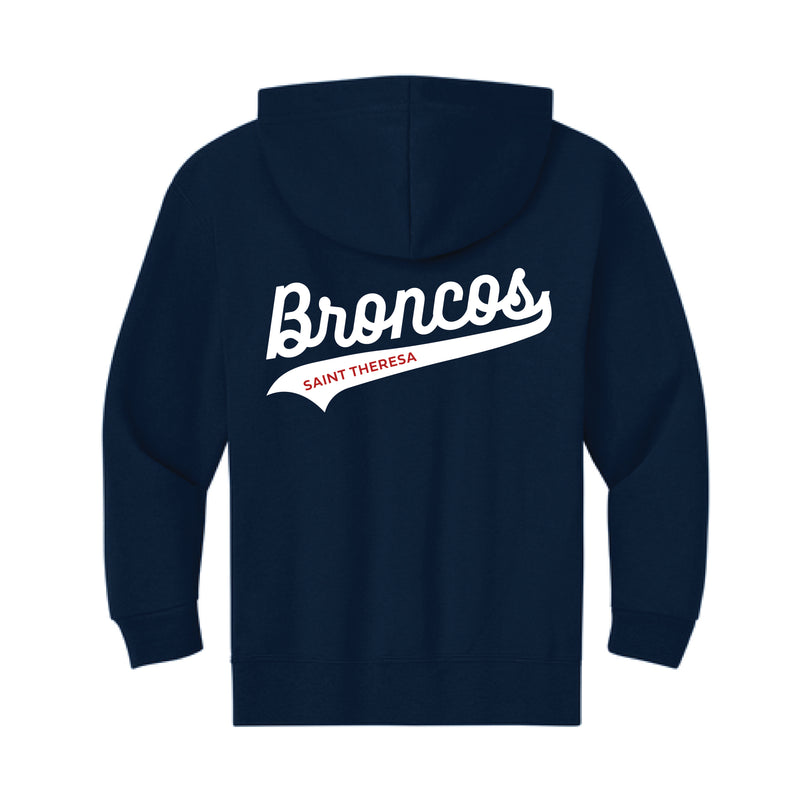 The Broncos Swoosh | Youth J Navy Full-Zip Hoodie