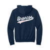 The Broncos Swoosh | Adult Navy Full Zip Hoodie