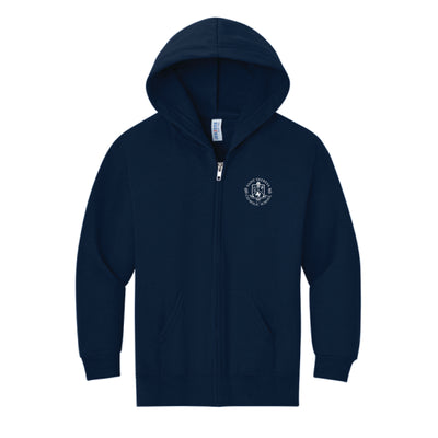 The Broncos Swoosh | Youth J Navy Full-Zip Hoodie