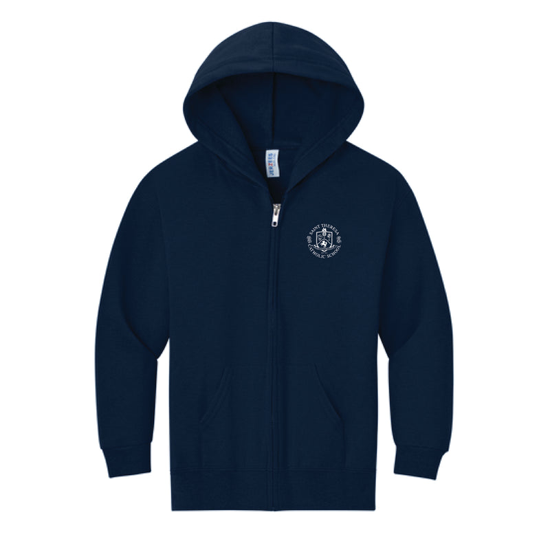 The Broncos Swoosh | Youth J Navy Full-Zip Hoodie
