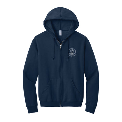 The Broncos Swoosh | Adult Navy Full Zip Hoodie