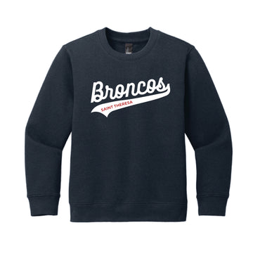 The Broncos Swoosh | Youth New Navy Sweatshirt